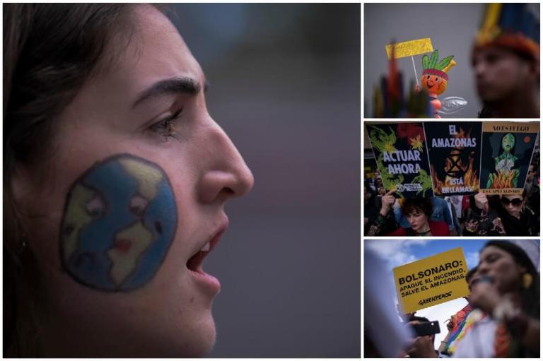 Así se vivió el plantón por el Amazonas frente a la Embajada de Brasil
