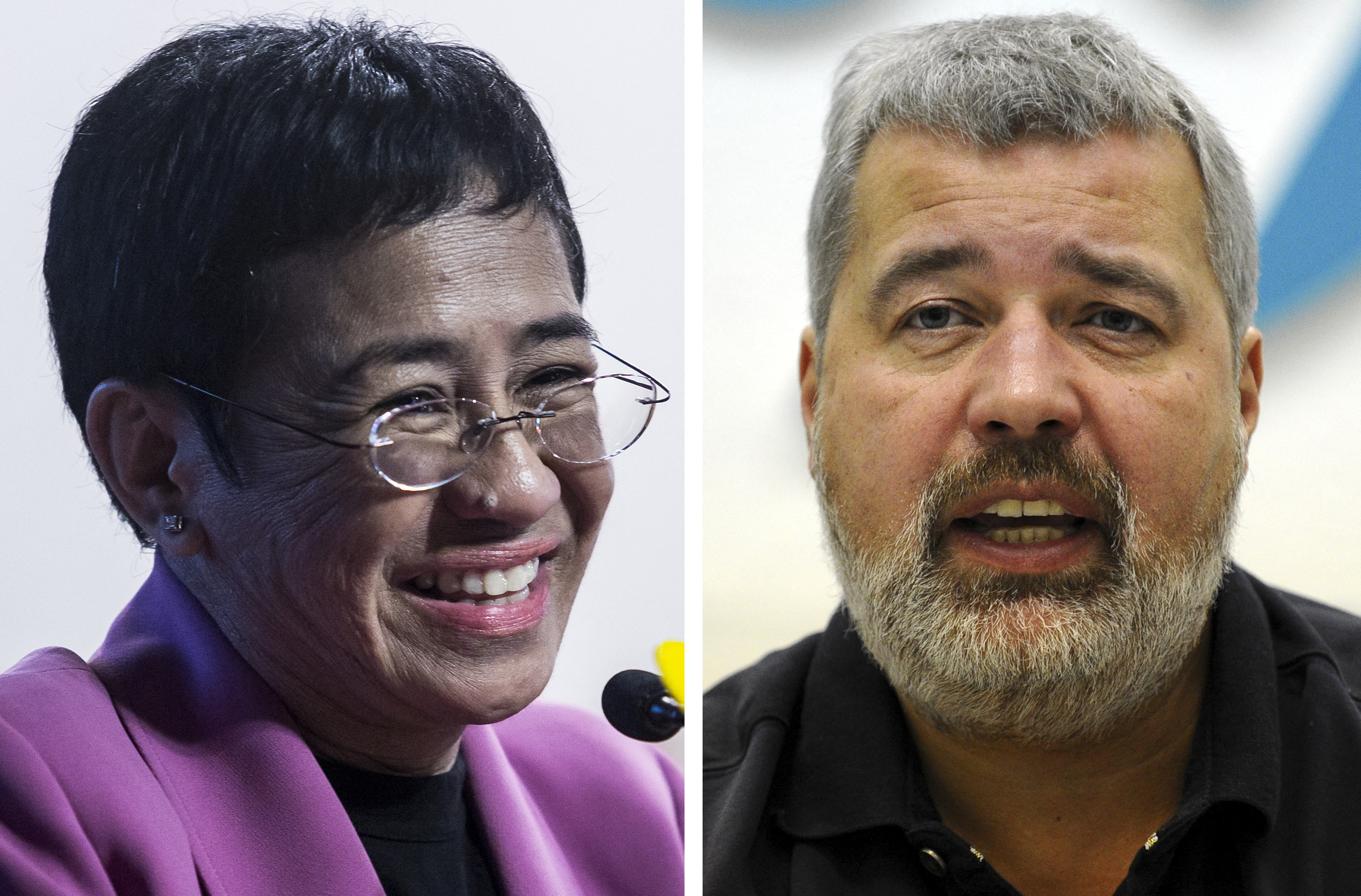 Ressa y Muratov fueron galardonados “por sus esfuerzos para salvaguardar la libertad de expresión, que es una condición previa para la democracia y la paz duradera”, dijo la presidenta del comité Nobel