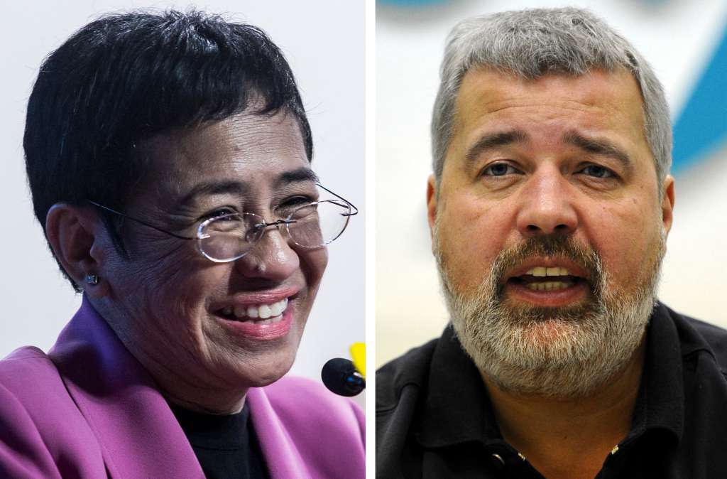 Ressa y Muratov fueron galardonados “por sus esfuerzos para salvaguardar la libertad de expresión, que es una condición previa para la democracia y la paz duradera”, dijo la presidenta del comité Nobel