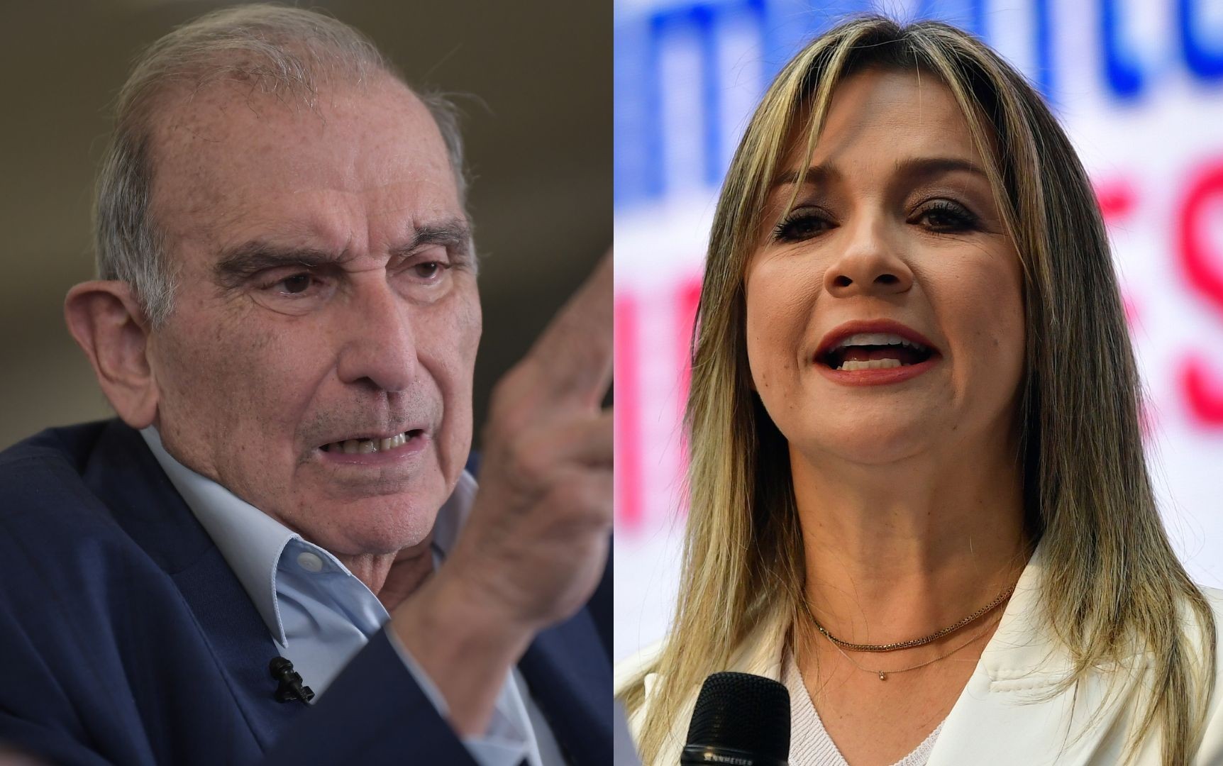 Exsenador Humberto de la Calle y candidata a la Presidencia Vicky Dávila.