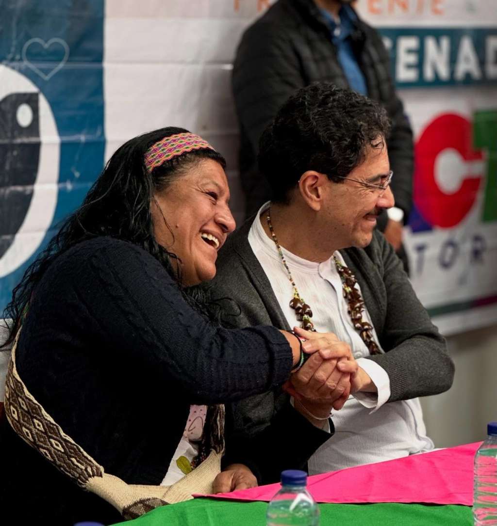 La senadora Aída Quilcué será la fómrula vicepresidencial del candidato Iván Cepeda. Tienen el apoyo del presidente Gustavo Petro.