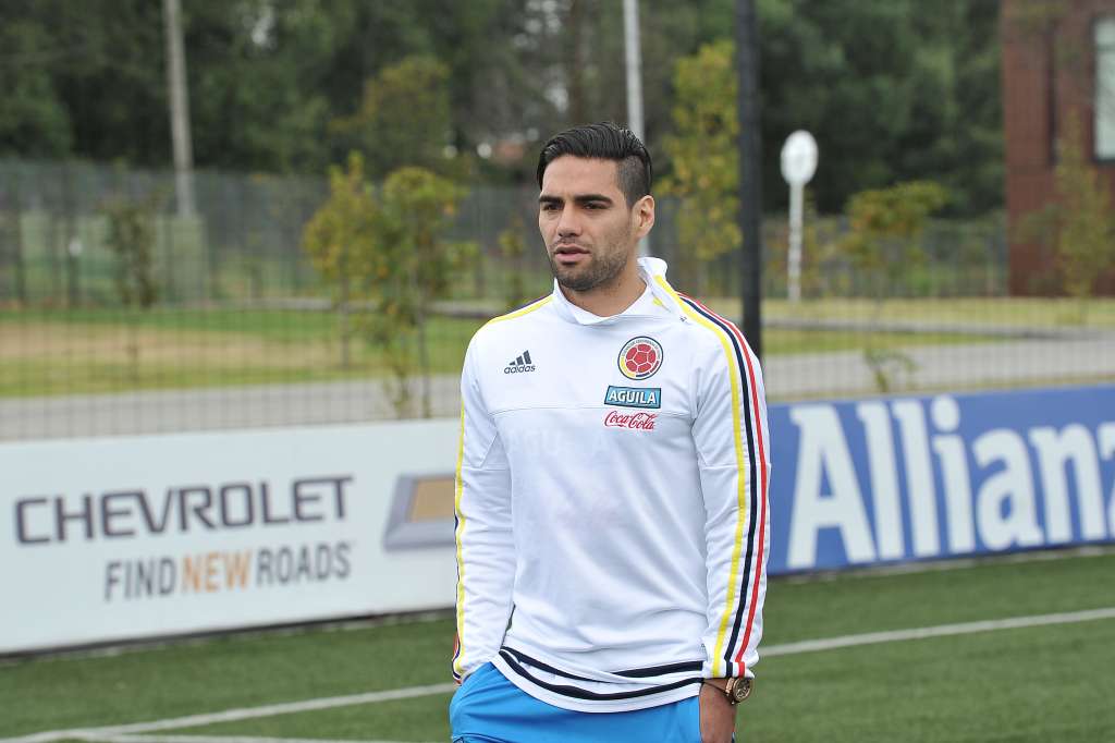 Jugador de la Selección Colombia durante rueda de prensa