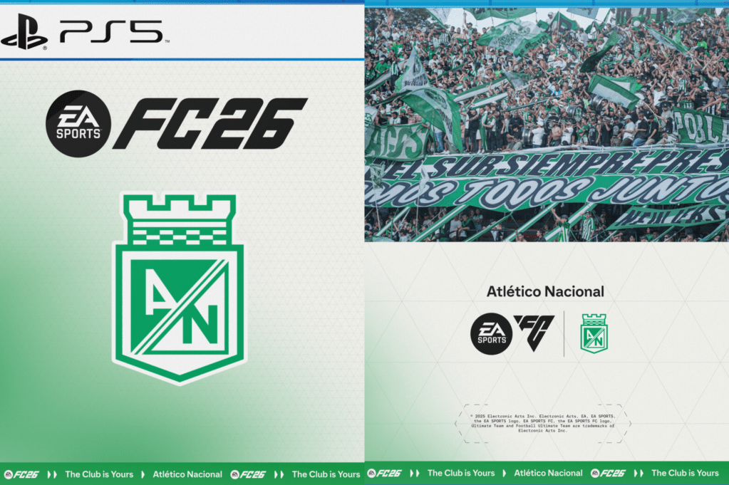Así será la portada del videojuego para los hinchas de Atlético Nacional.