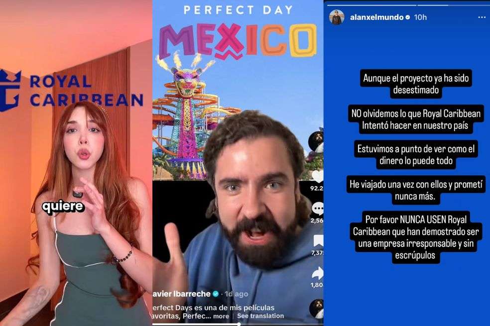 'Influencers' mexicanos se unieron en críticas contra el proyecto 'Perfect Day' de Royal Caribbean en Mahahual.