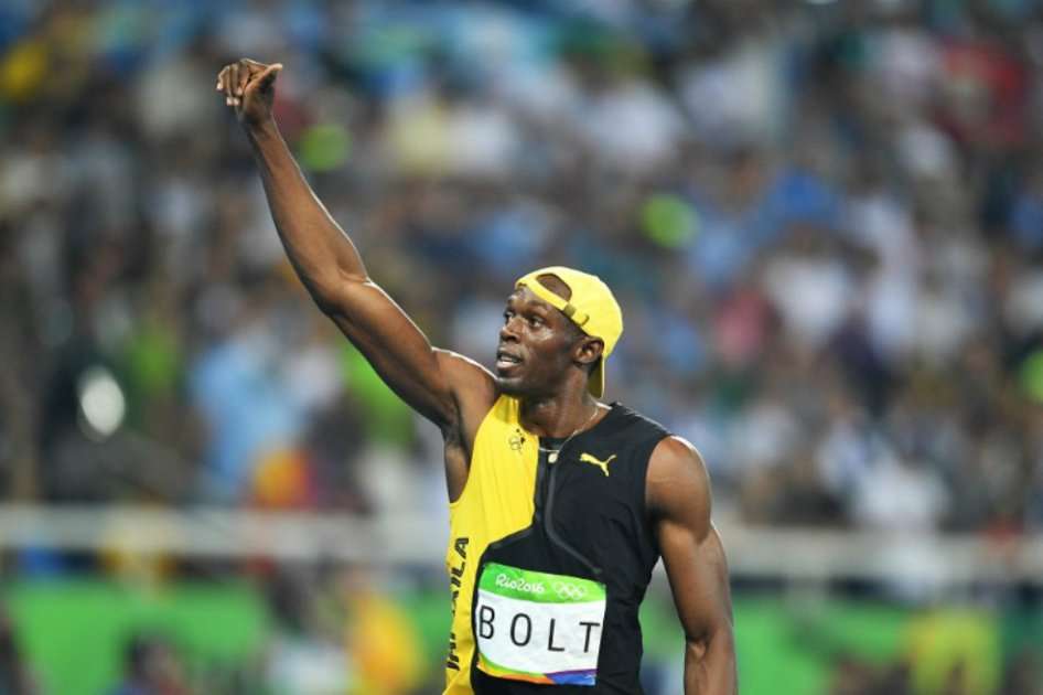 Usain Bolt, tras ganar los 100 metros planos en Río 2016. / AFP