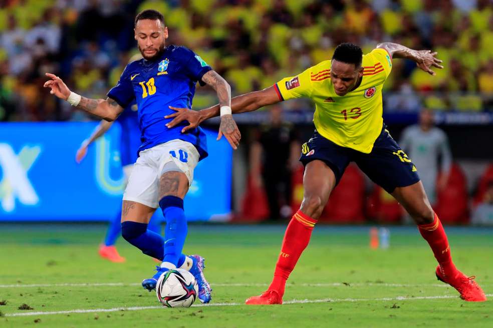 Colombia y Brasil empataron sin goles por las eliminatorias a Catar 2022.