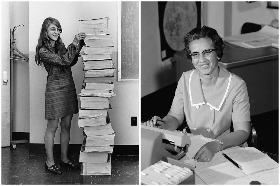 Margaret Hamilton y Katherine Johnson. / NASA