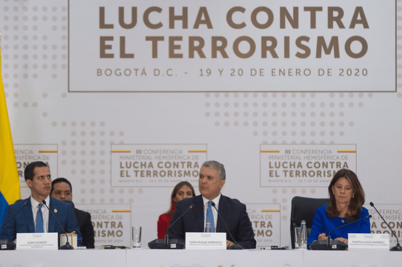 El presidente Iván Duque durante durante la instalación la III Conferencia Ministerial Hemisférica de Lucha contra el Terrorismo. / SIG
