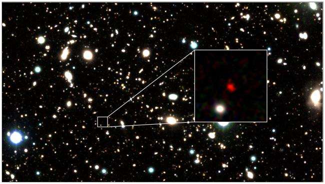 Imagen de la candidata a galaxia HD1.