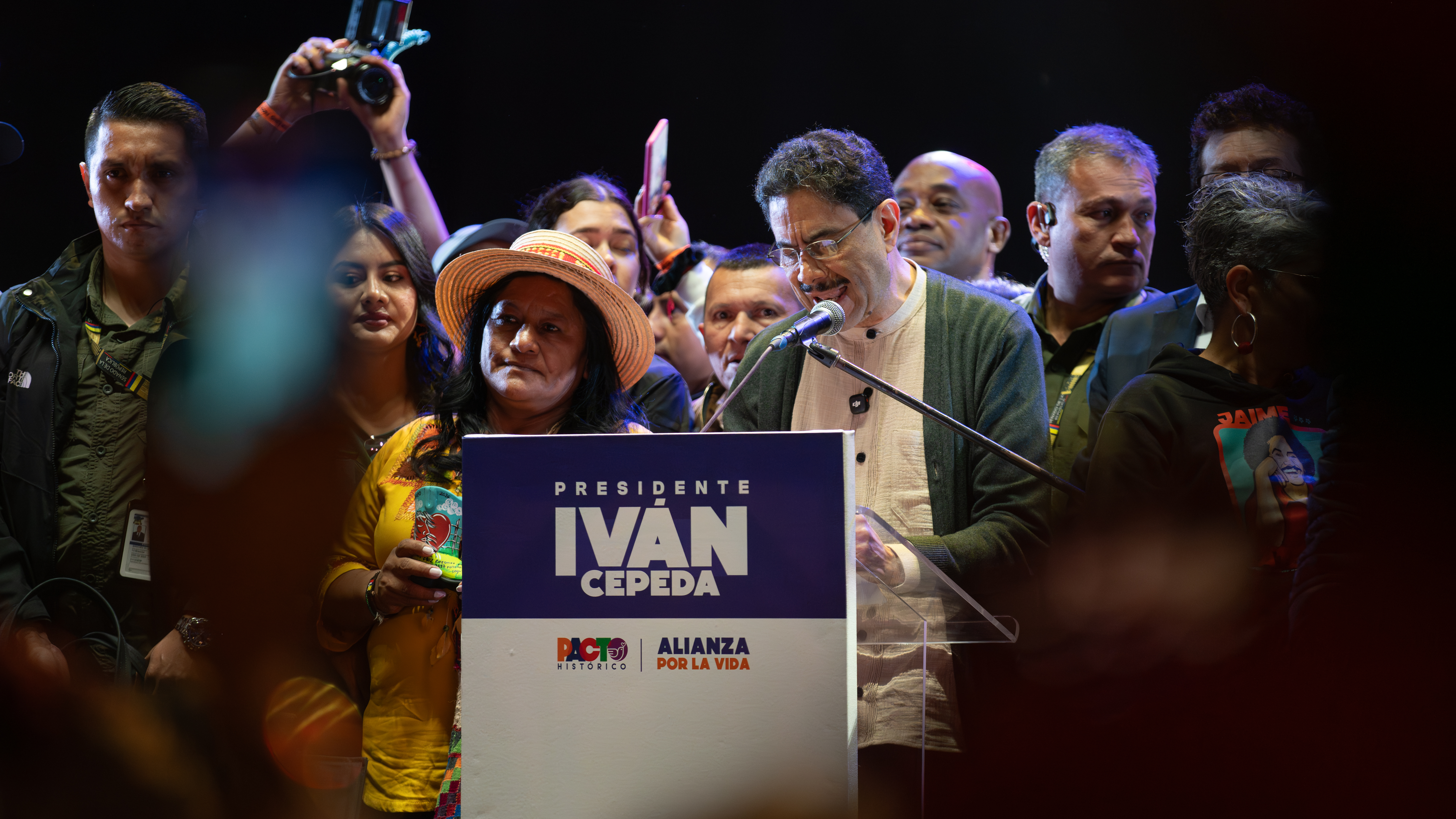 Iván Cepeda y Aida Quilcué en el cierre de campaña