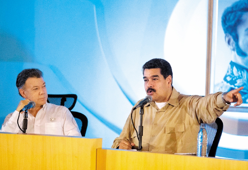 Los constantes ataques verbales de Maduro hacia el Gobierno colombiano llevaron a que en 2015 la relación entre los mandatarios tocara fondo. / AP