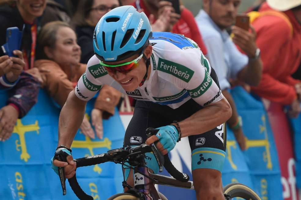 Miguel Ángel López, el mejor colombiano en la Vuelta a España. / AFP