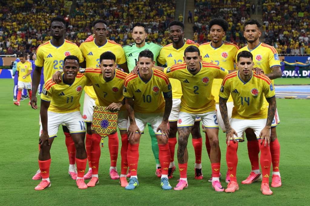 GR3080. GUADALAJARA (MÉXICO), 23/06/2026.- Jugadores de Colombia posan este martes, durante un partido del grupo K del Mundial de la FIFA 2026 entre Colombia y RD Congo en el estadio Akron en Guadalajara (México). EFE/ Alex Cruz