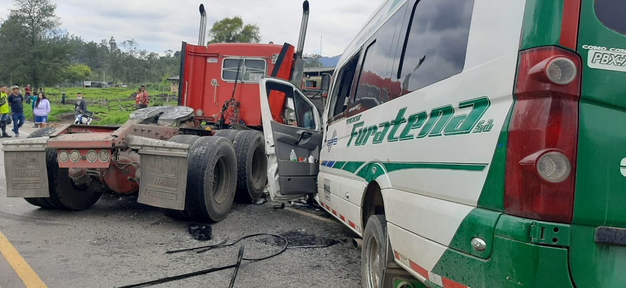 La colisión se presentó en el sector El Rodeo.