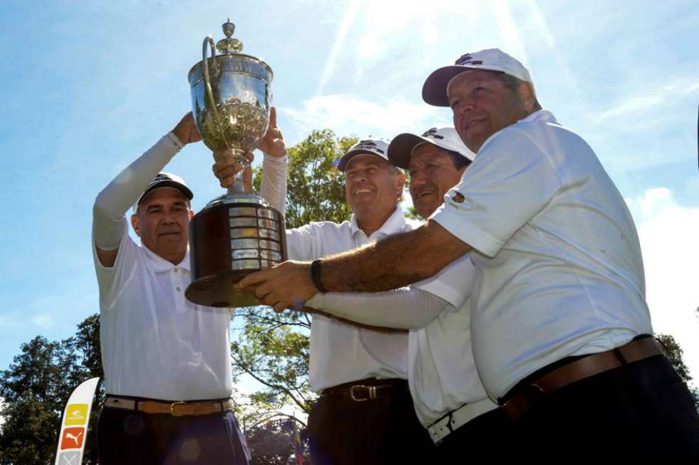 De Izquierda a derecha: Alfredo “El Curro” Morales, Diego Morales, Luis Eduardo Ladino y Alfonso Villamizar. Campeones de este evento en 2017. / Cortesía
