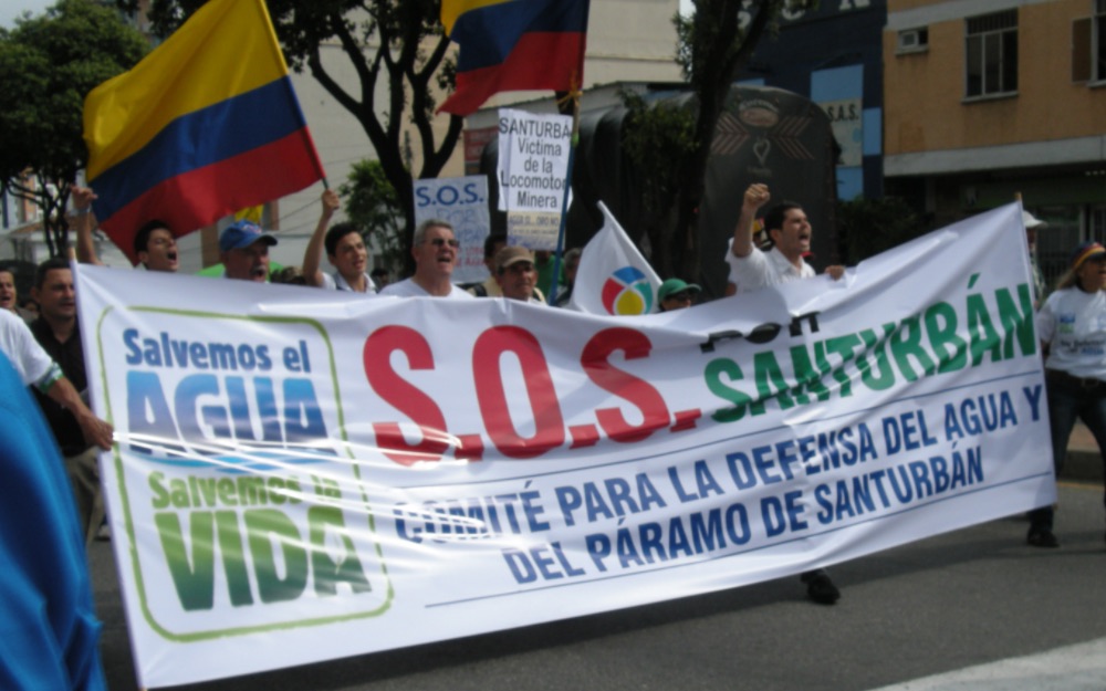 Movilización del Comité por la Defensa del Agua y el Páramo de Santurbán / Movimiento Cívico Conciencia Ciudadana.