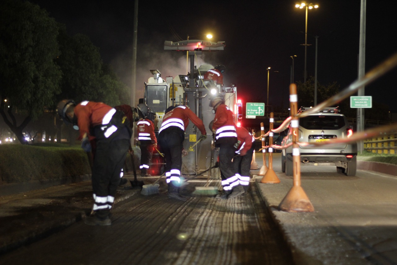 Obras nocturnas en Bogotá