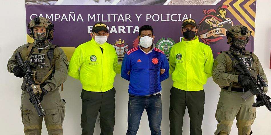 Captura de alias Condor, presunto líder de Los Pelusos. Foto: Policía Nacional