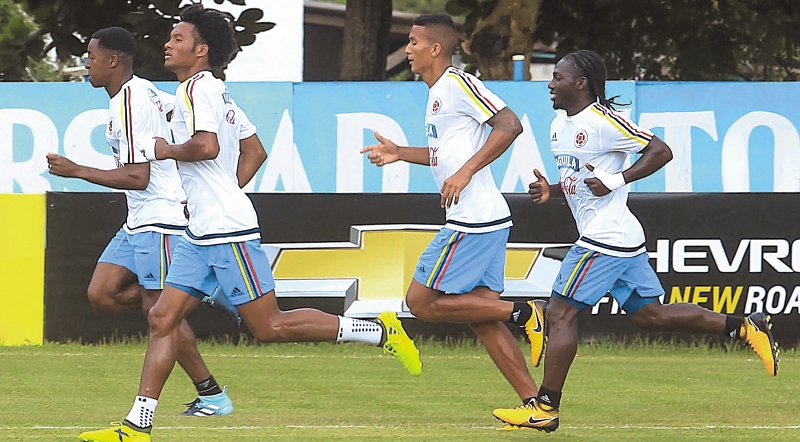 La selección de Colombia está a punto para el decisivo partido de este jueves en San Cristóbal. / FCF