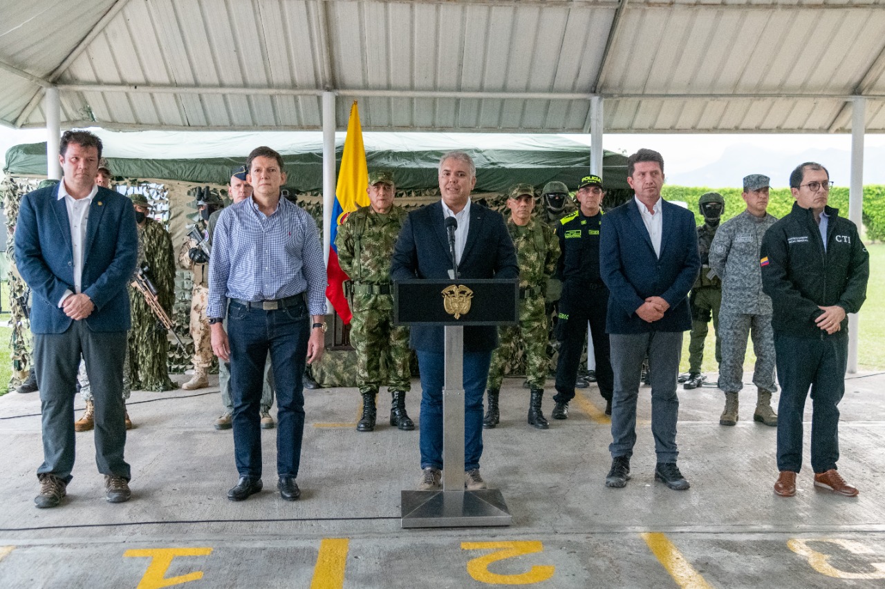 El presidente Iván Duque celebró la captura de Otoniel.