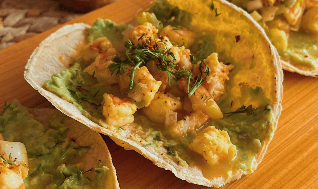 Tostadas con camarón
