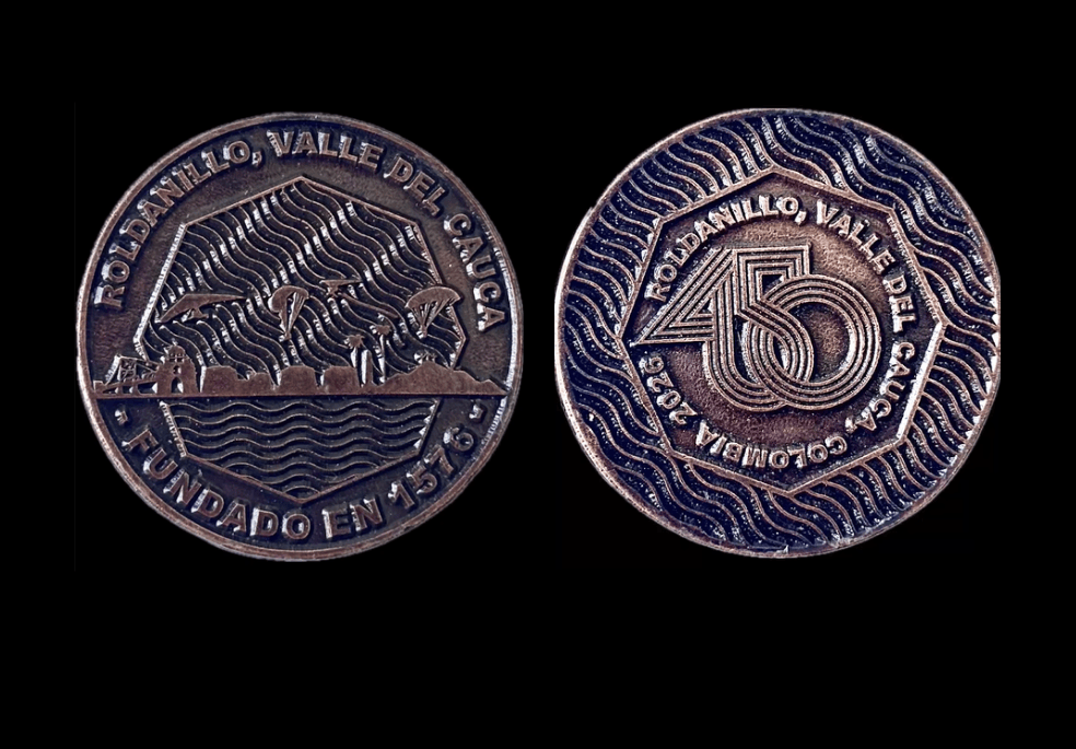 Moneda conmemorativa de Roldanillo, el Valle del Cauca, por sus 450 años.