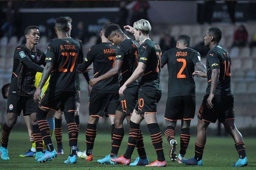 Jugadores del Shakhtar Donetsk, equipo ucraniano.