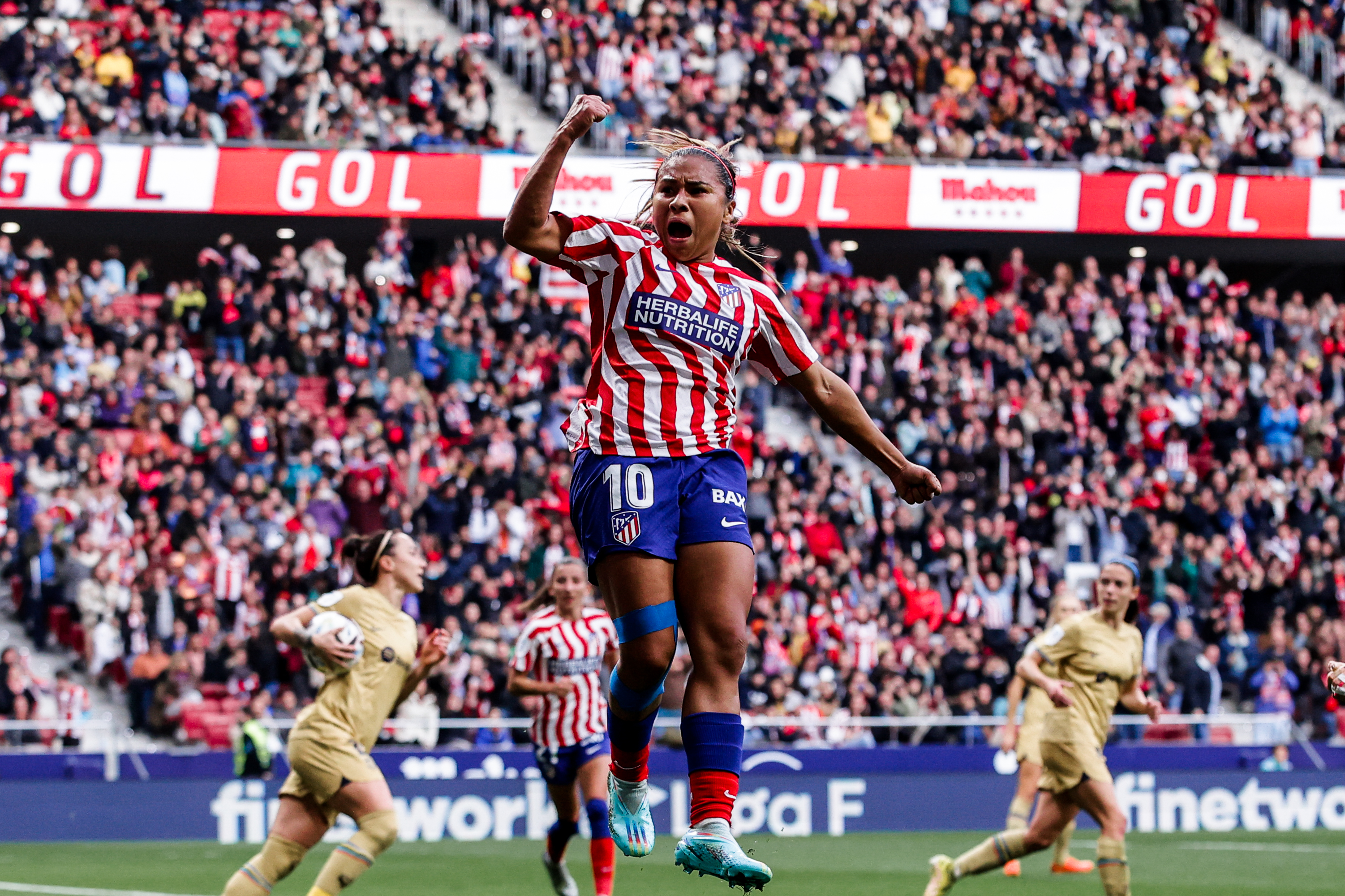 Leicy Santos es actual jugadora del Atlético de Madrid en la Liga de fútbol femenino de España.