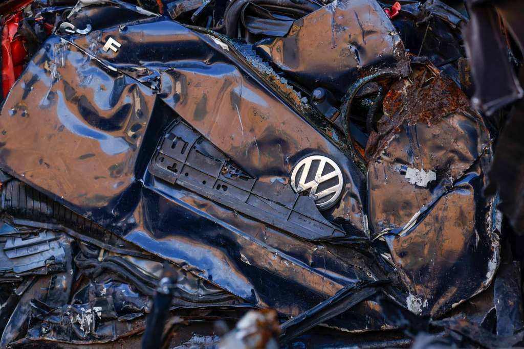 A scrapped VW vehicle. Photographer: Michaela Stache/Bloomberg