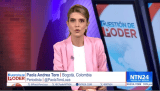Presentadora de noticias RCN recibió golpe en directo (Video)