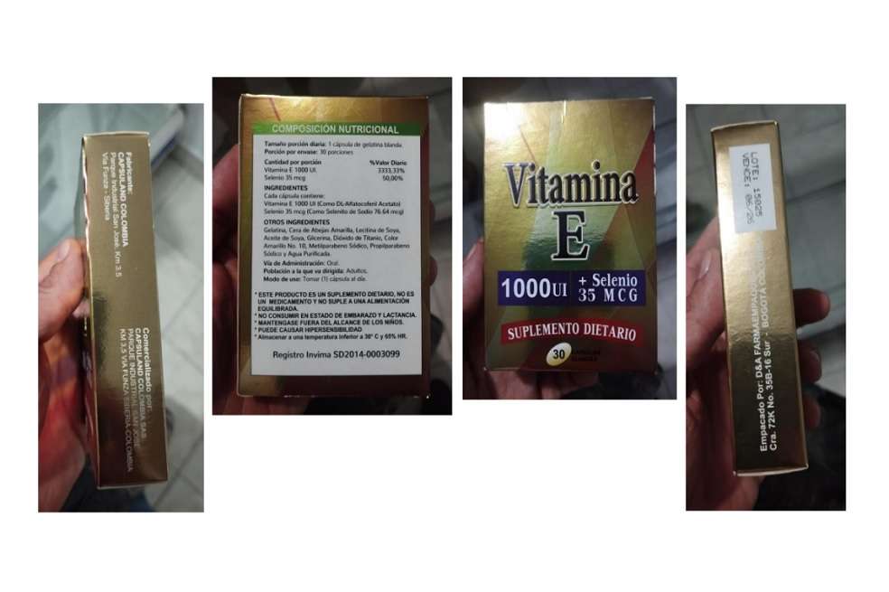 Imagen del producto que están falsificando.
