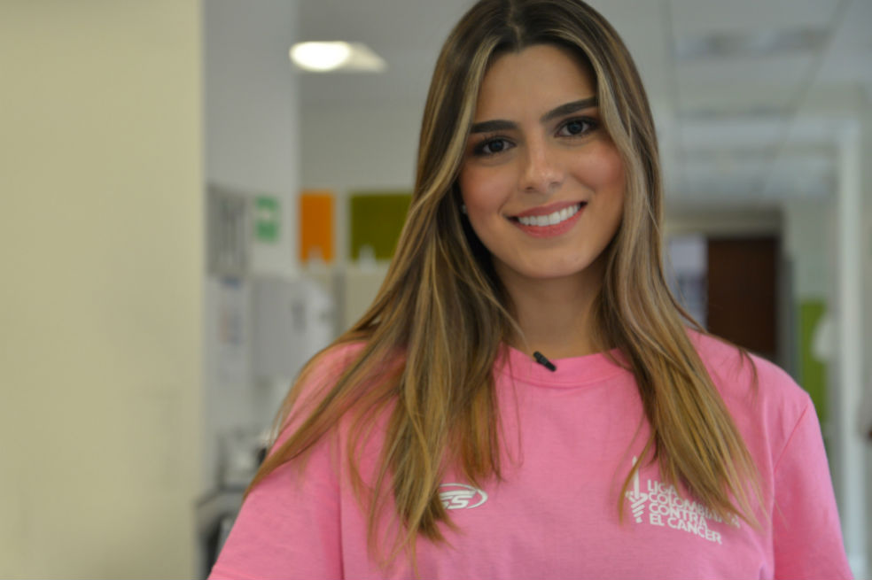 Lucía Aldana, exseñorita Colombia, es la embajadora de la “Ruta por la vida”. / Liga Colombiana Contra el Cáncer