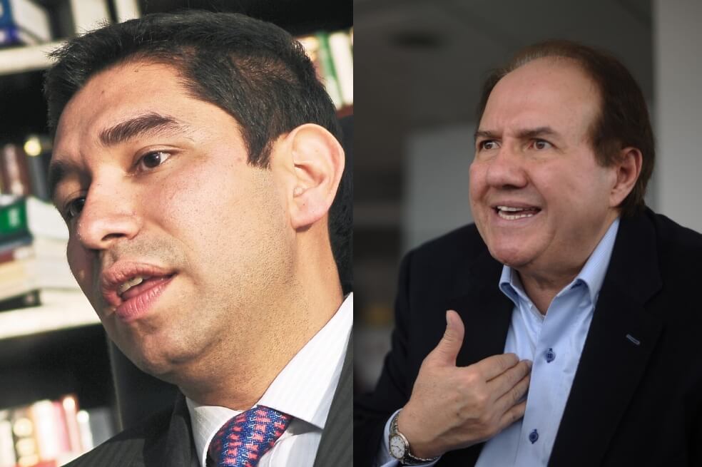 Gustavo Moreno Rivera, exjefe anticorrupción de la Fiscalía, y José Leonidas Bustos, expresidente de la Corte Suprema. / Gustavo Torrijos y Cristian Garavito-El Espectador