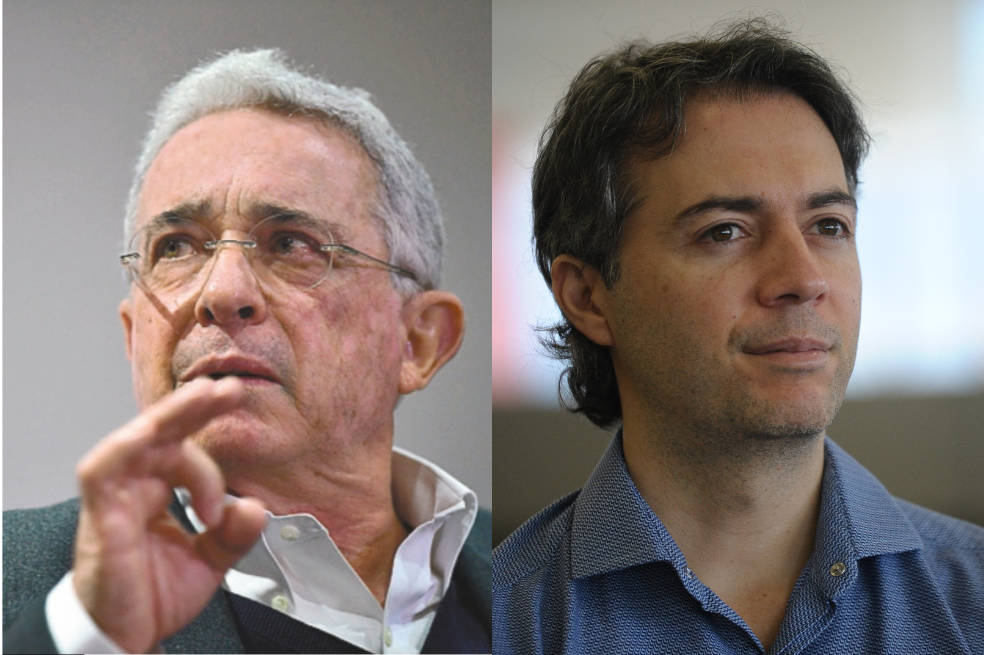 Álvaro Uribe, expresidente de la República; Daniel Quintero, alcalde de Medellín.