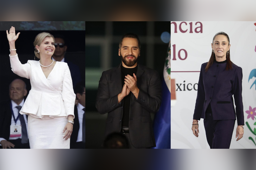 El presidente de El Salvador, Nayib Bukele, la mandataria de México, Claudia Sheinbaum, y su homóloga de Costa Rica, Laura Fernández, encabezan la lista de mandatarios latinoamericanos mejor valorados por la ciudadanía en junio.