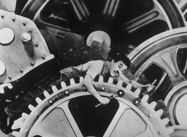 Tiempos modernos, de Charles Chaplin: Un sonoro bofetón al capitalismo