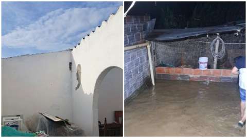 Fuertes lluvias dejaron daños en viviendas, colegios y vías en Onzaga, Santander
