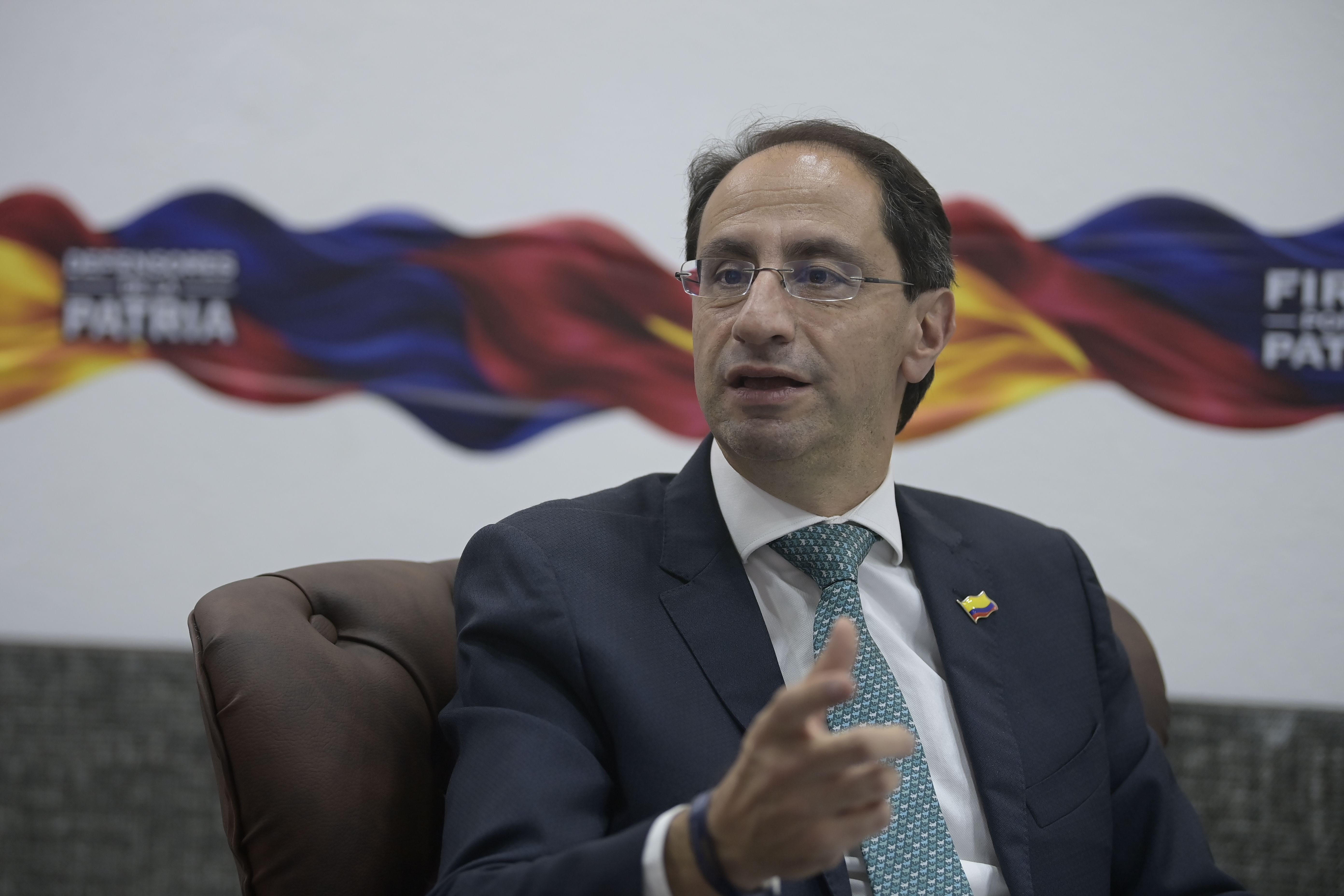 Vicepresidente electo, durante entrevista.