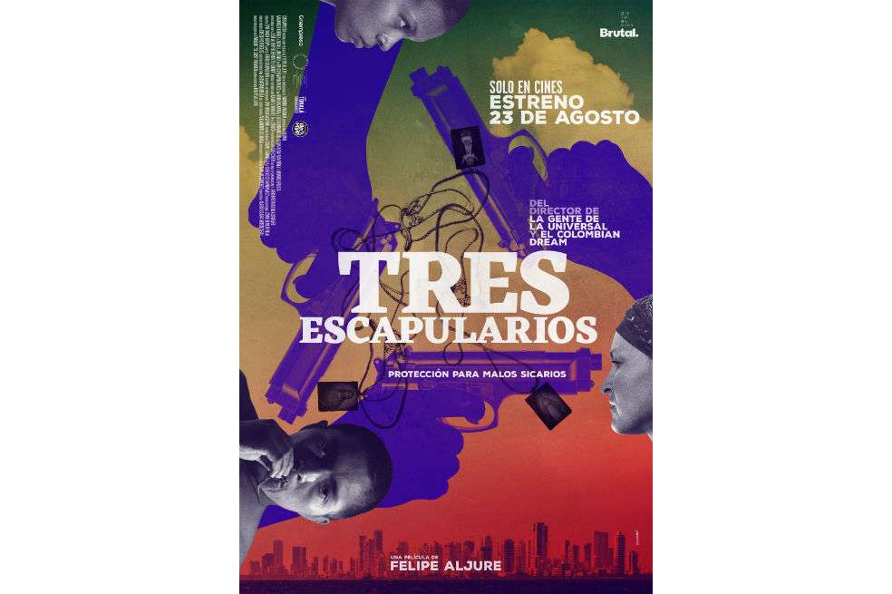 Afiche promocional de la película Tres escapularios, del director colombiano Felipe Aljure. / Cortesía