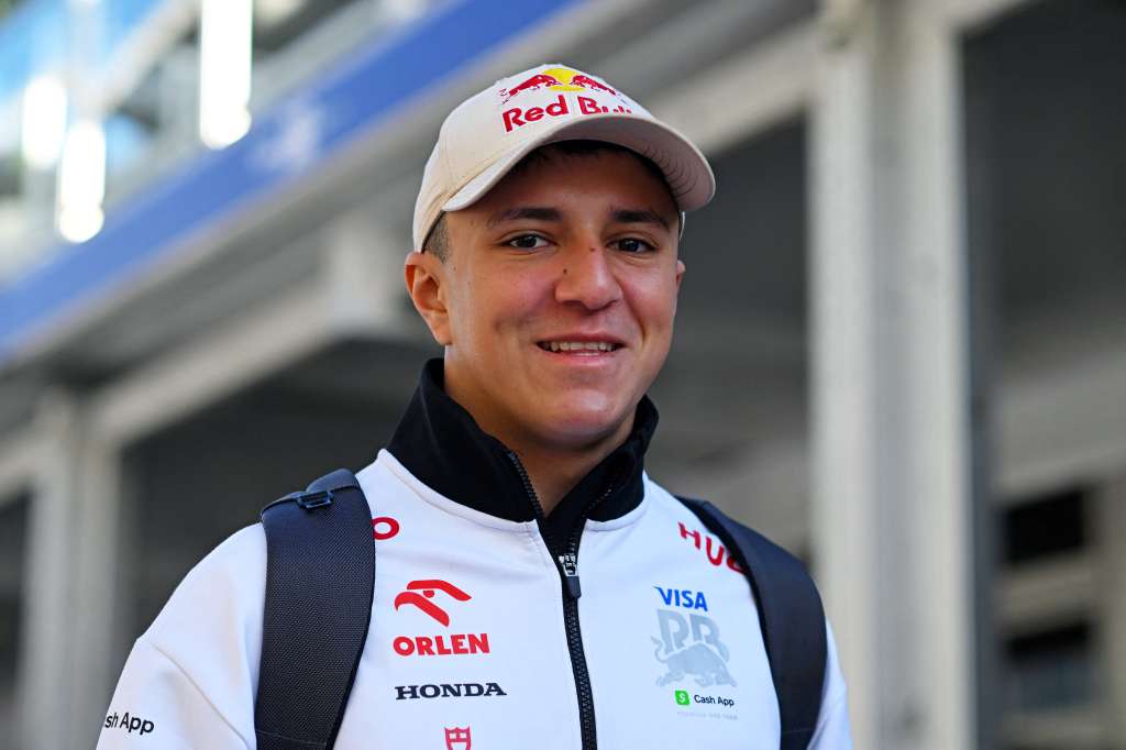 (FILES) Isack Hadjar of France and reserve driver for RB walks in the Paddock prior to the F1 Grand Prix of United States at Circuit of The Americas on October 20, 2024 in Austin, Texas.