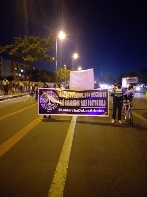 Ambientalistas marchan en defensa de los árboles y humedales, en el suroccidente de Bogotá