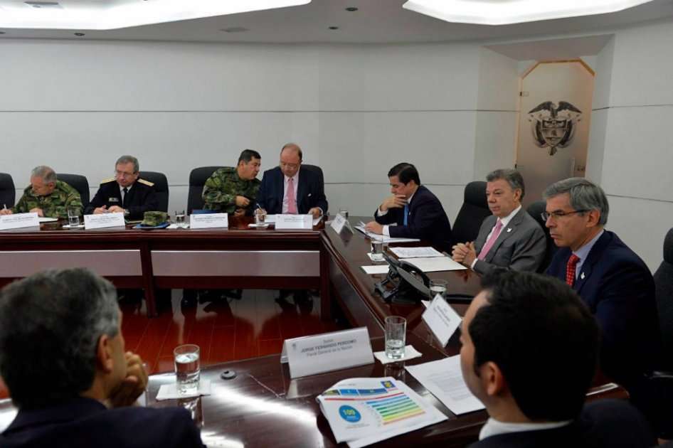 El presidente Juan Manuel Santos lideró un comité de seguimiento a la lucha contra las bandas criminales. / Presidencia