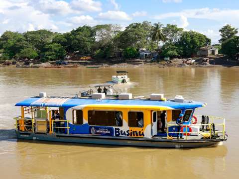 Empezaron las operaciones de Businú, el transporte público fluvial de Montería