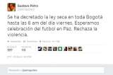 Petro decreta ley seca hasta el viernes a las 6 am en toda la ciudad