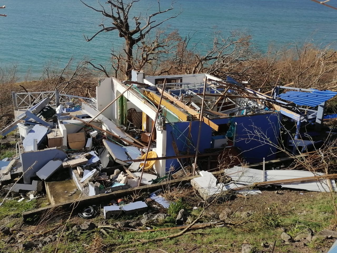 Estado en que quedó la casa de Marcela Cano en Providencia luego del paso del huracán Iota.