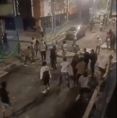 Noche de disturbios en Suba: riña entre familias terminó en batalla campal