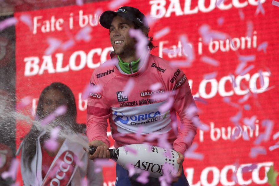 El lider del Giro de Italia, el australiano Michael Matthews