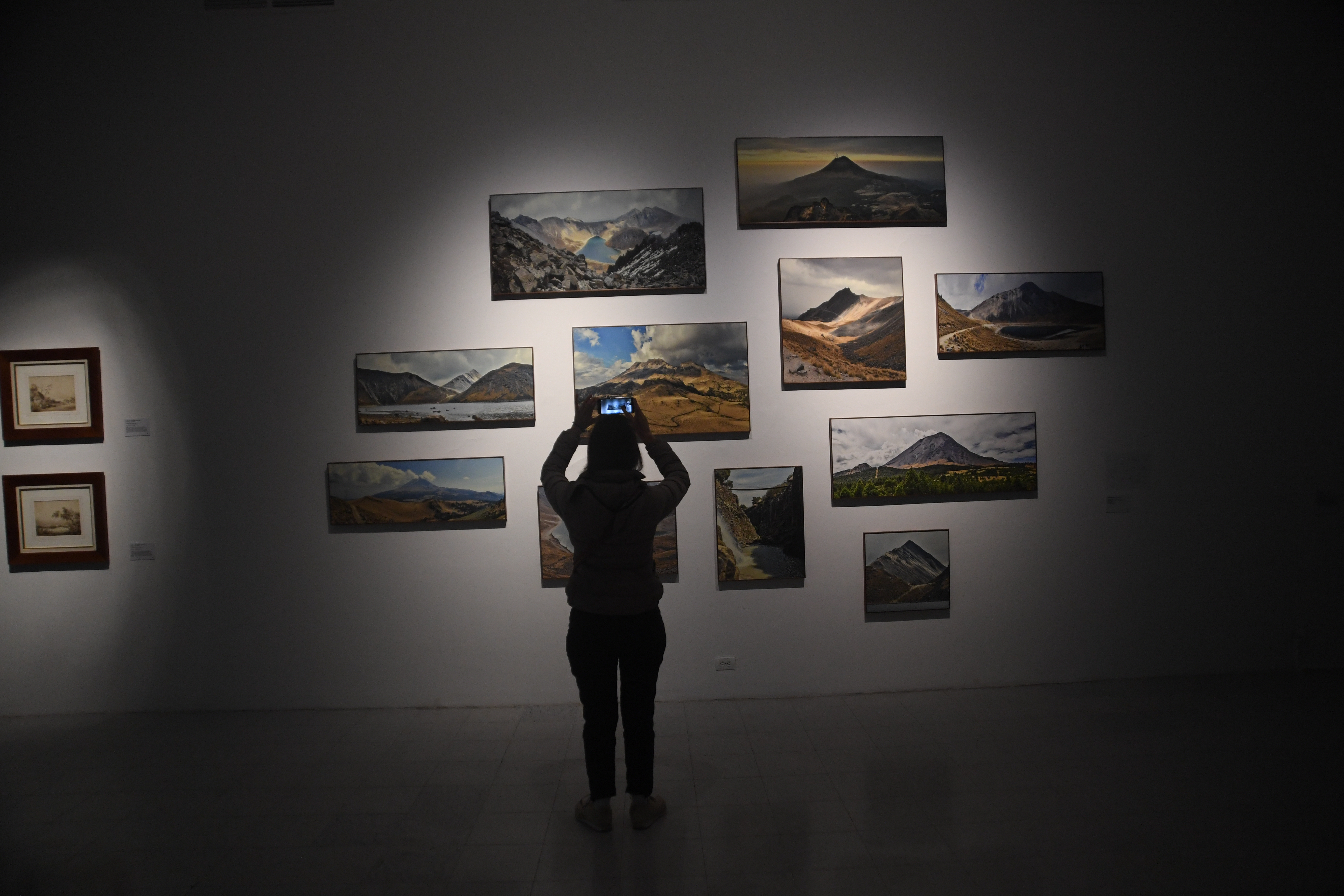 Obras de Camilo Echavarría, artista colombiano, que hacen parte de la exposición “La naturaleza de las cosas; Humboldt, idas y venidas”, realizada en el Museo de Arte de la Universidad Nacional.