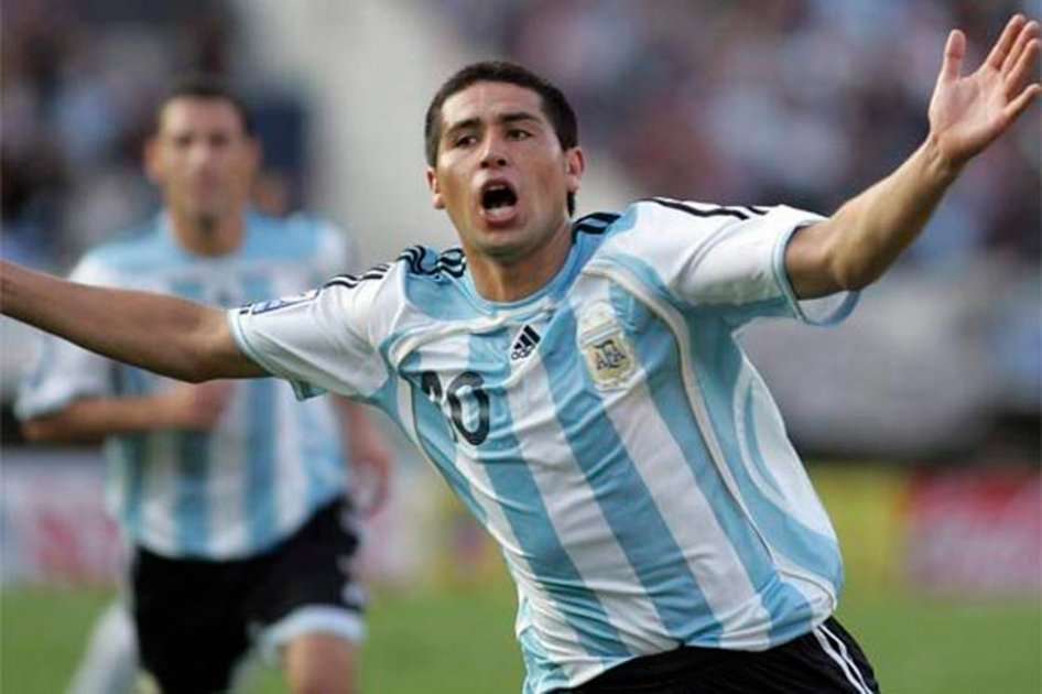 Juan Roman Riquelme, volante 10 argentino. Foto: AFP