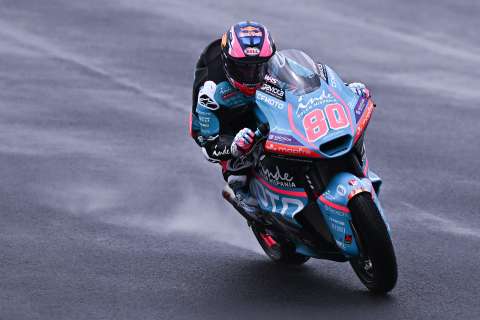David Alonso sumó puntos en el GP de Francia de Moto2 pese a una lesión en el hombro